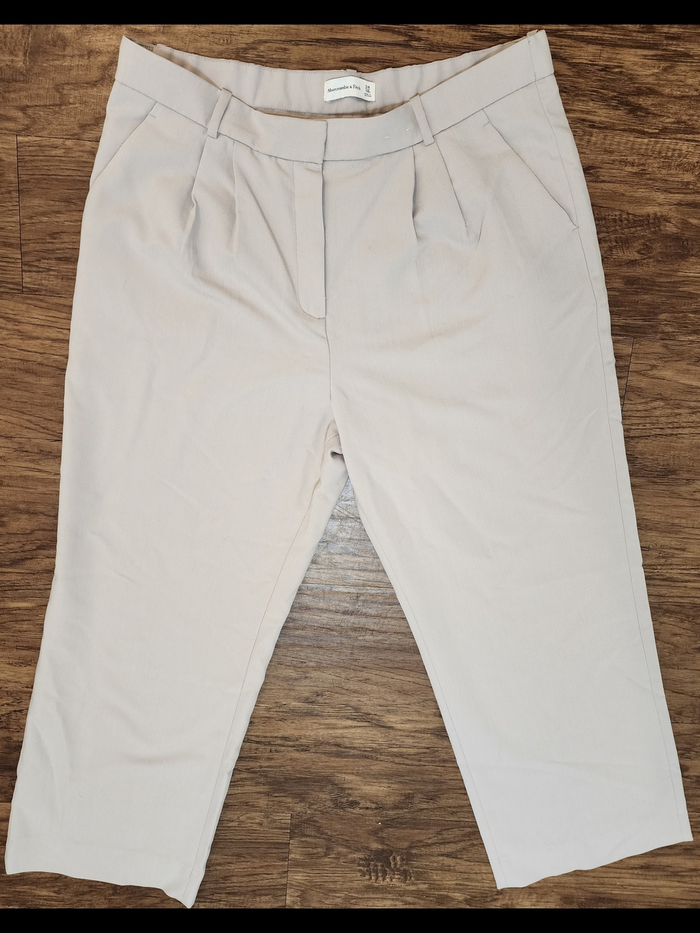 Abercrombie & Fitch Women's Tailored Trousers Sz 18R Light Tan Straight Leg
